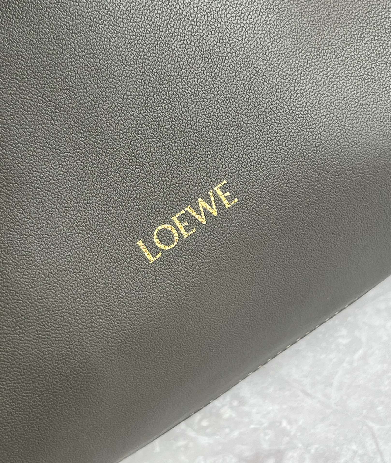 Loewe Medium Flamenco Purse in Mellow Nappa Lambskin Black Grey